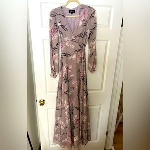 floral wrap dress